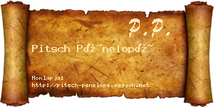 Pitsch Pénelopé névjegykártya